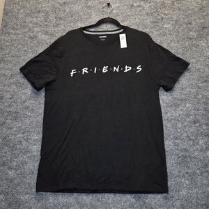 Friends Shirt Unisex Large TV Show Black Graphic Tee T Shirt Comedy 100% Cotton